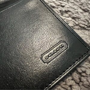 Coach Black Leather Card Holder